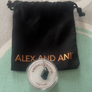 Alex and Ani Green Crystal Pendant Necklace